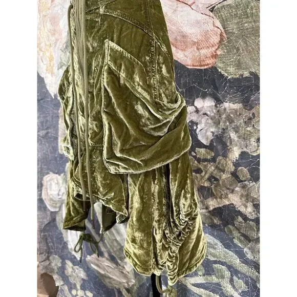 Free People Paxton Parachute Velvet Utility Skirt Size 4 - Picture 3 of 5